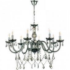 Φωτιστικό Κρεμαστό 8xE14 Γυάλινο Φιμέ με Κρύσταλλα 5314-8-F